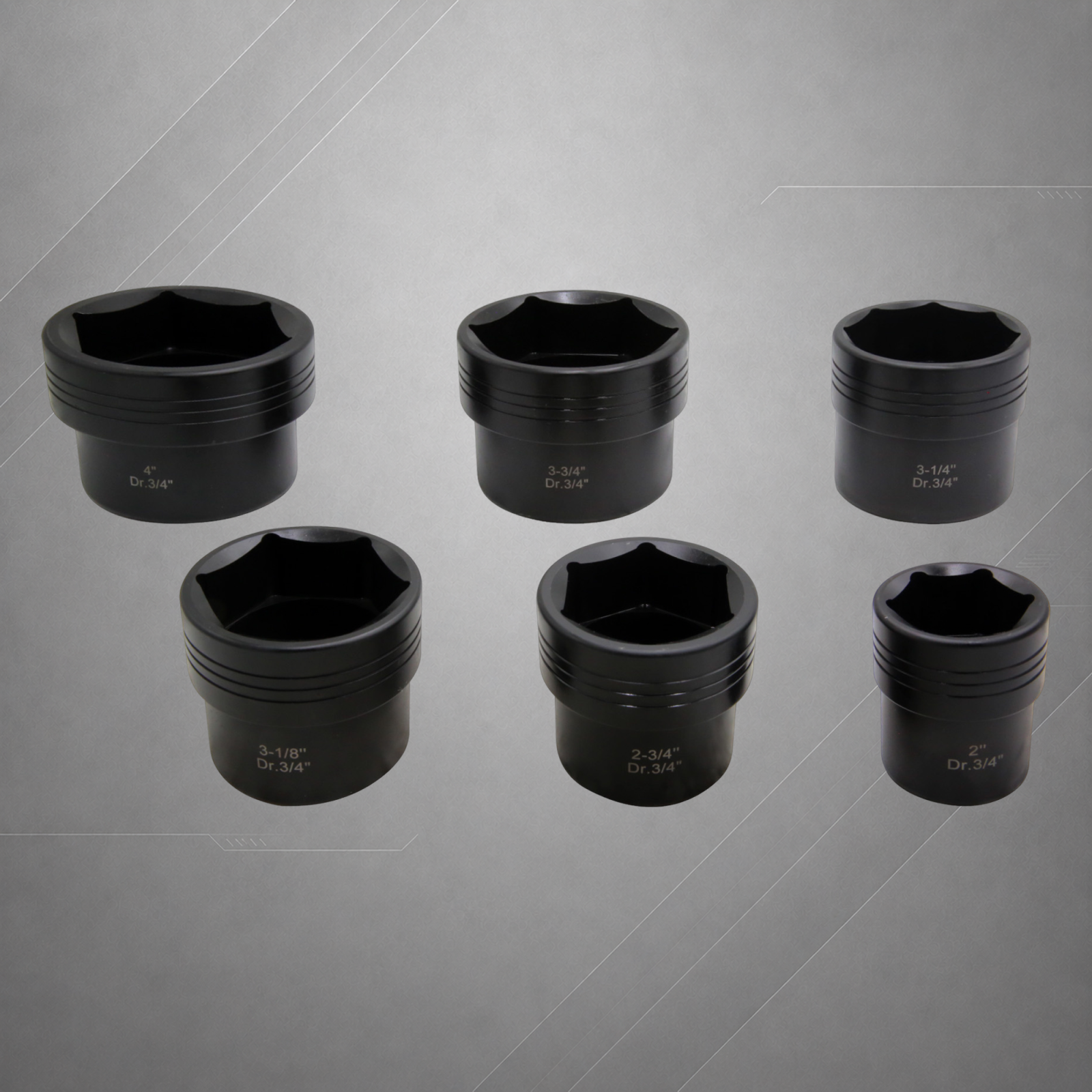 1014 1014 3/4" Drive Axle Nut Socket Set (6 PT) - Image 1
